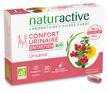 Produit URISANOL Entretien à base de Cranberry proposé par le laboratoire Naturactive